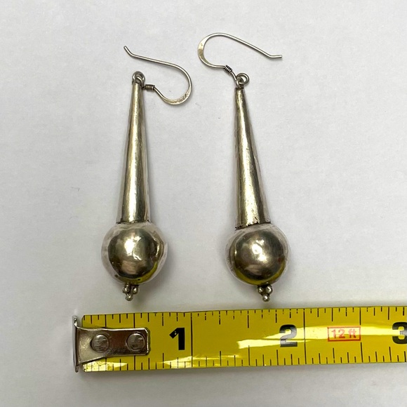 Boho silver earrings - Picture 3 of 4
